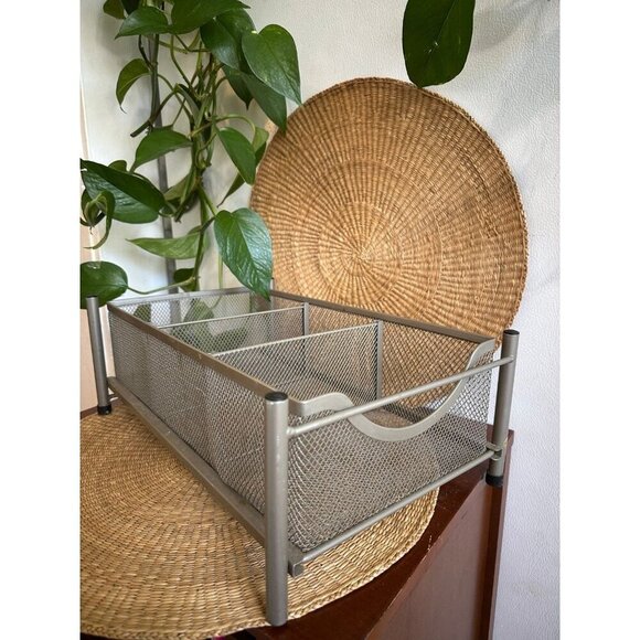 Mesh Metal Desk Organizer with 3 Compartments - Picture 1 of 12